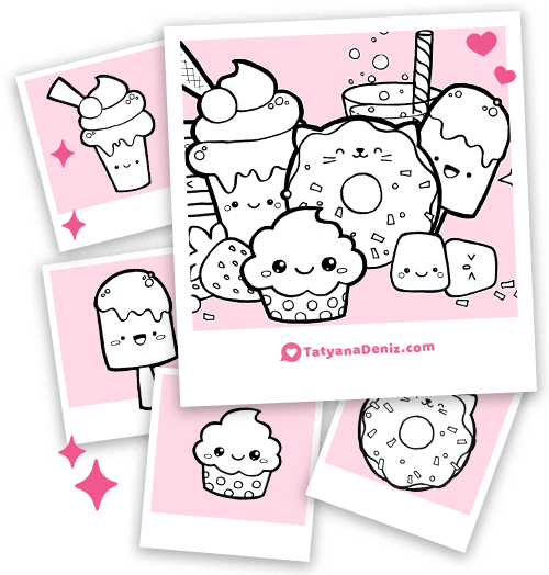 Kawaii drawing tutorial pages