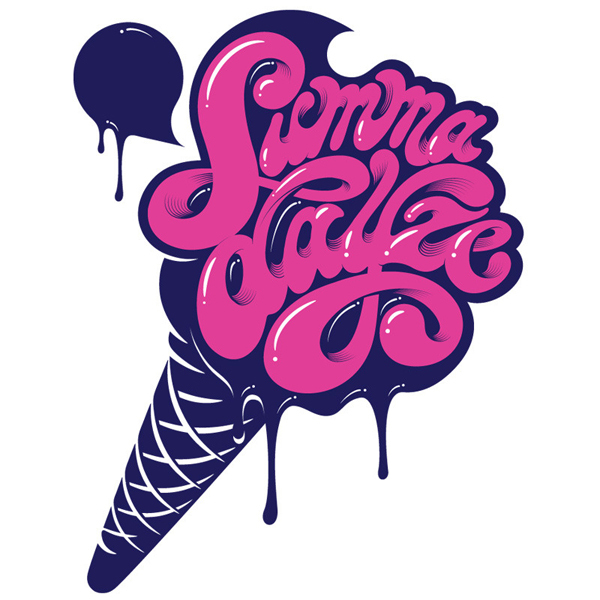 Kawaii Ice Cream Lettering