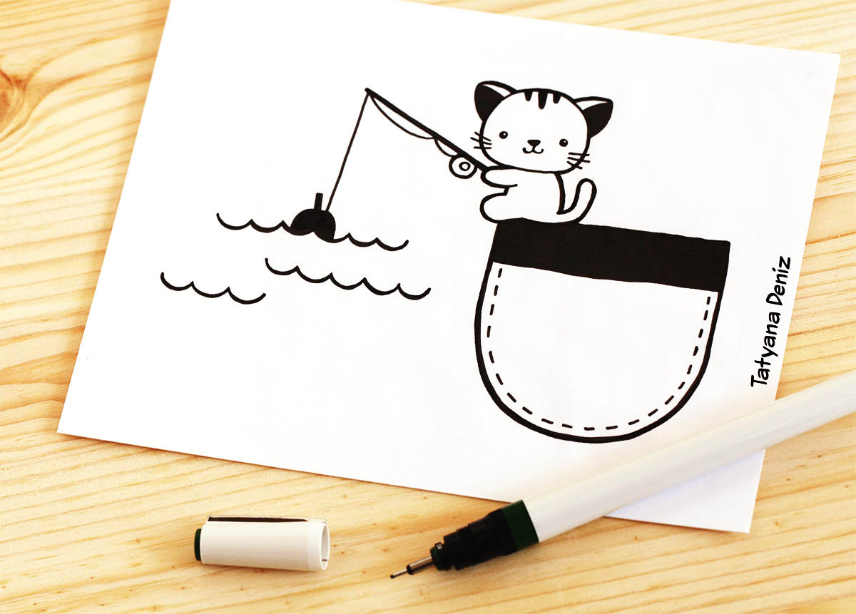 Kawaii Cat Fishing