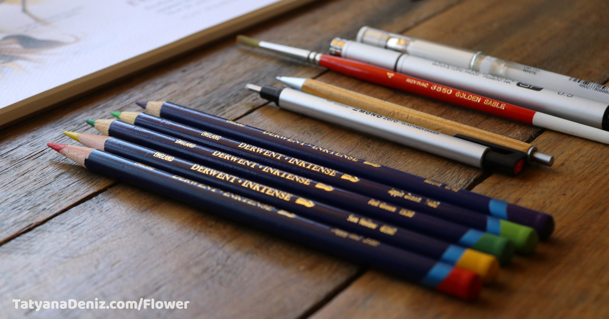 How to draw kawaii flower - list of materials