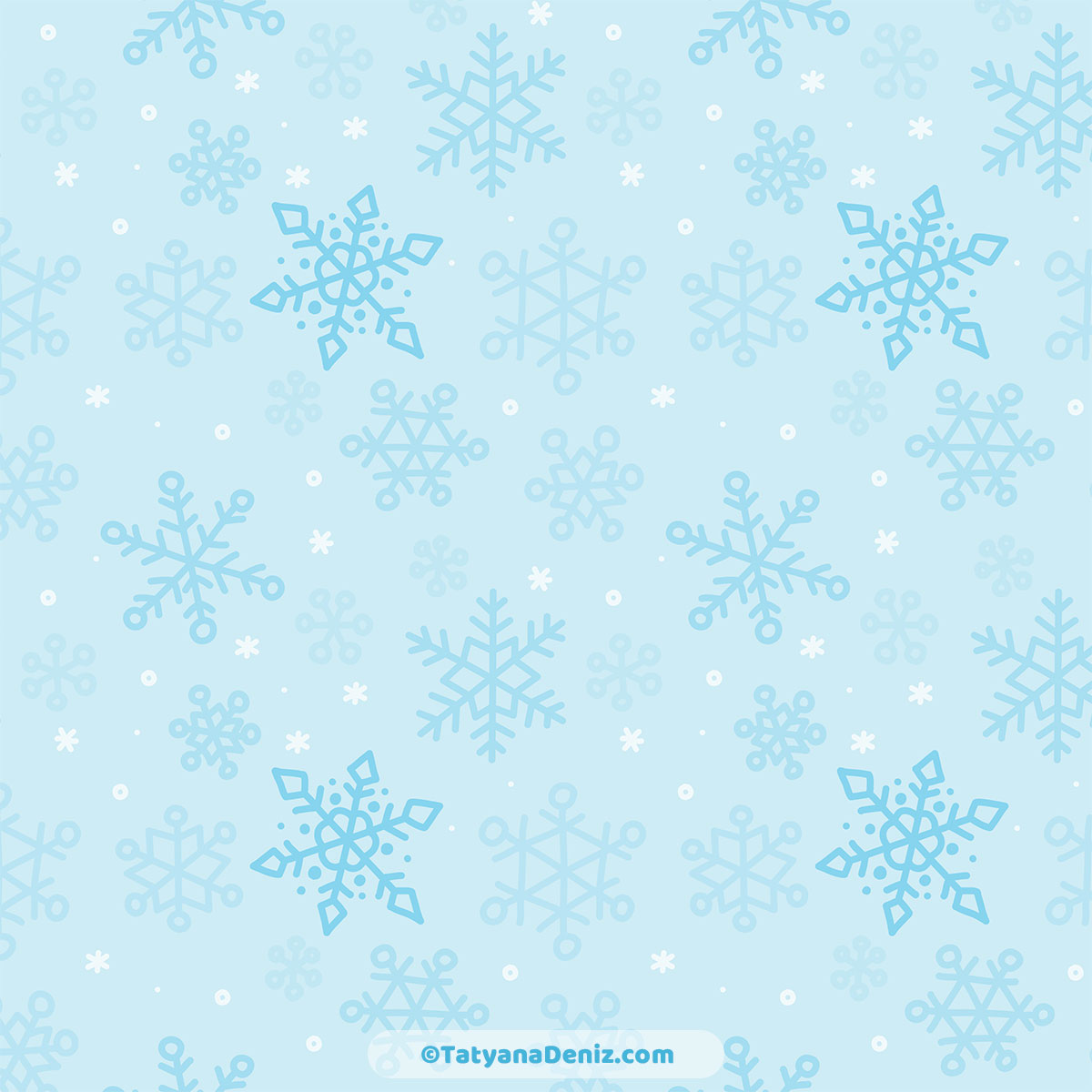 Doodle snowflake pattern by Tatyana Deniz