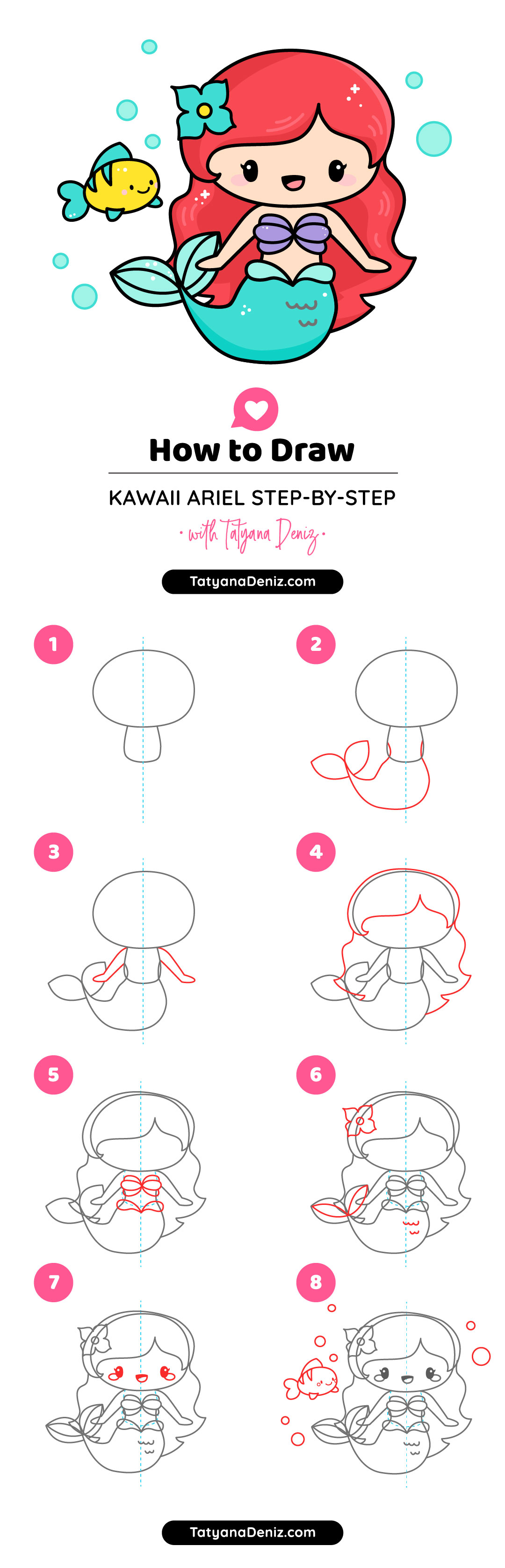 Featured image of post How To Draw A Mermaid Easy Step By Step For Beginners : Let&#039;s learn how to draw a mermaid&#039;s tail.