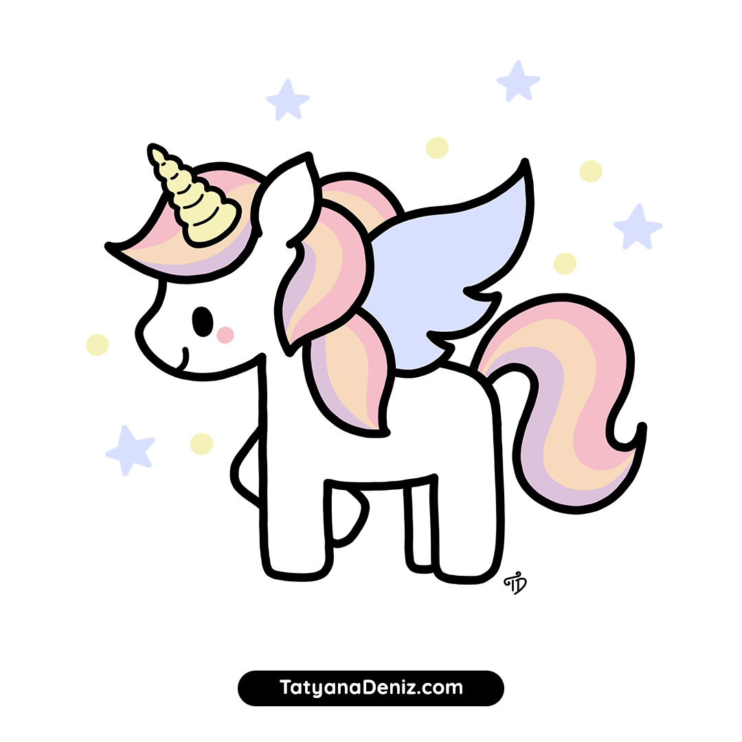 Kawaii Unicorn Cute Animal Drawings ~ Kawaii Unicorn Cute Animal ...