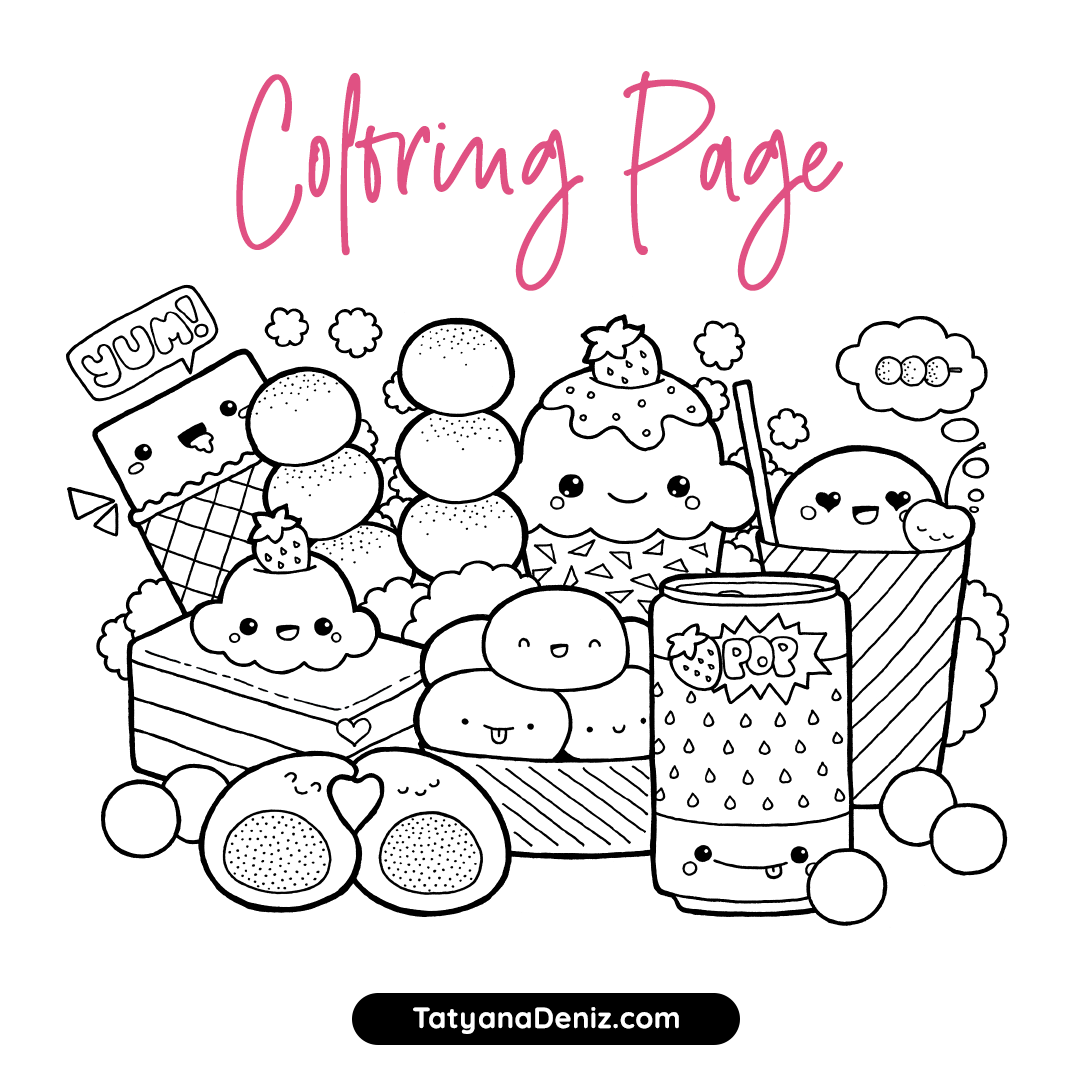 Featured image of post Printable Kawaii Cute Christmas Coloring Pages - Therefore there may be some variance between the way colors look on your screen compare to the actual print.