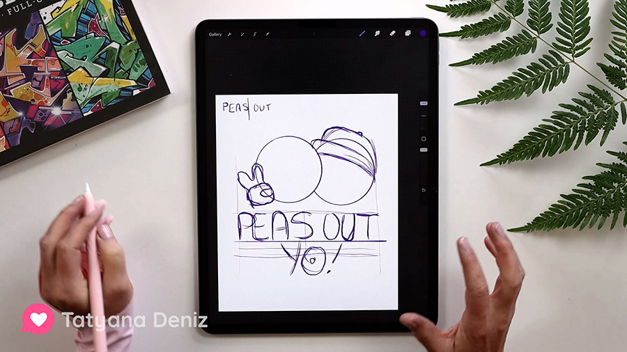 Hand lettering drawing and design