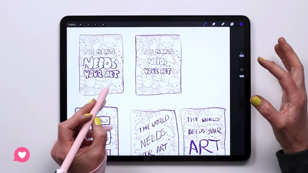 Step 1 of drawing a full page doodle in Procreate: set up your canvas Step 1: Set up your canvas