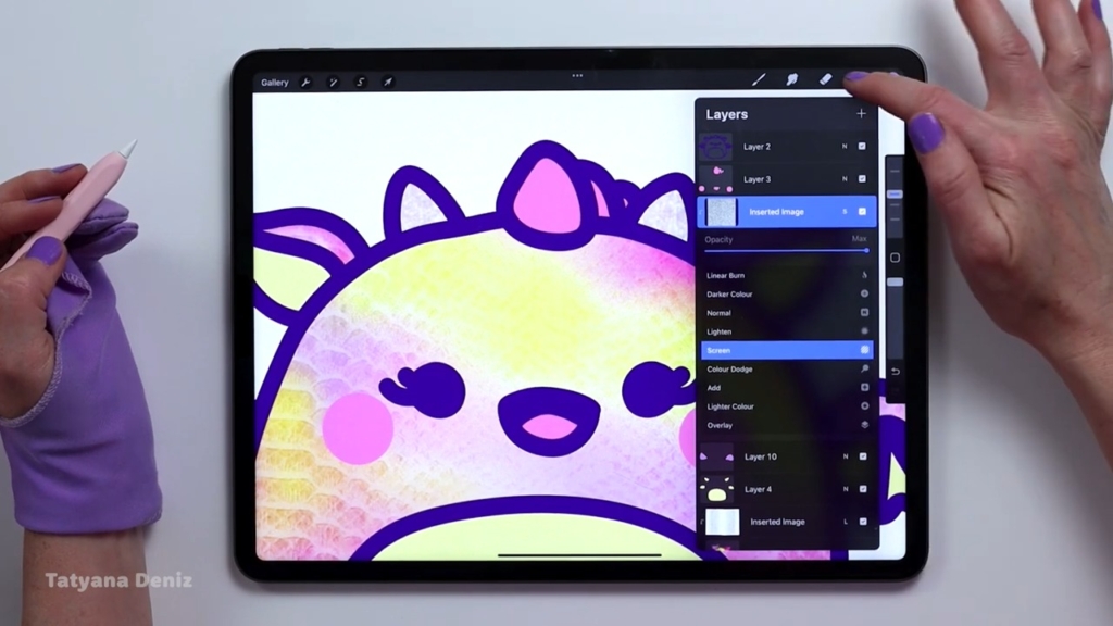 Add color and texture to your kawaii character inspired by a Squishmallow plushie - TatyanaDeniz.com